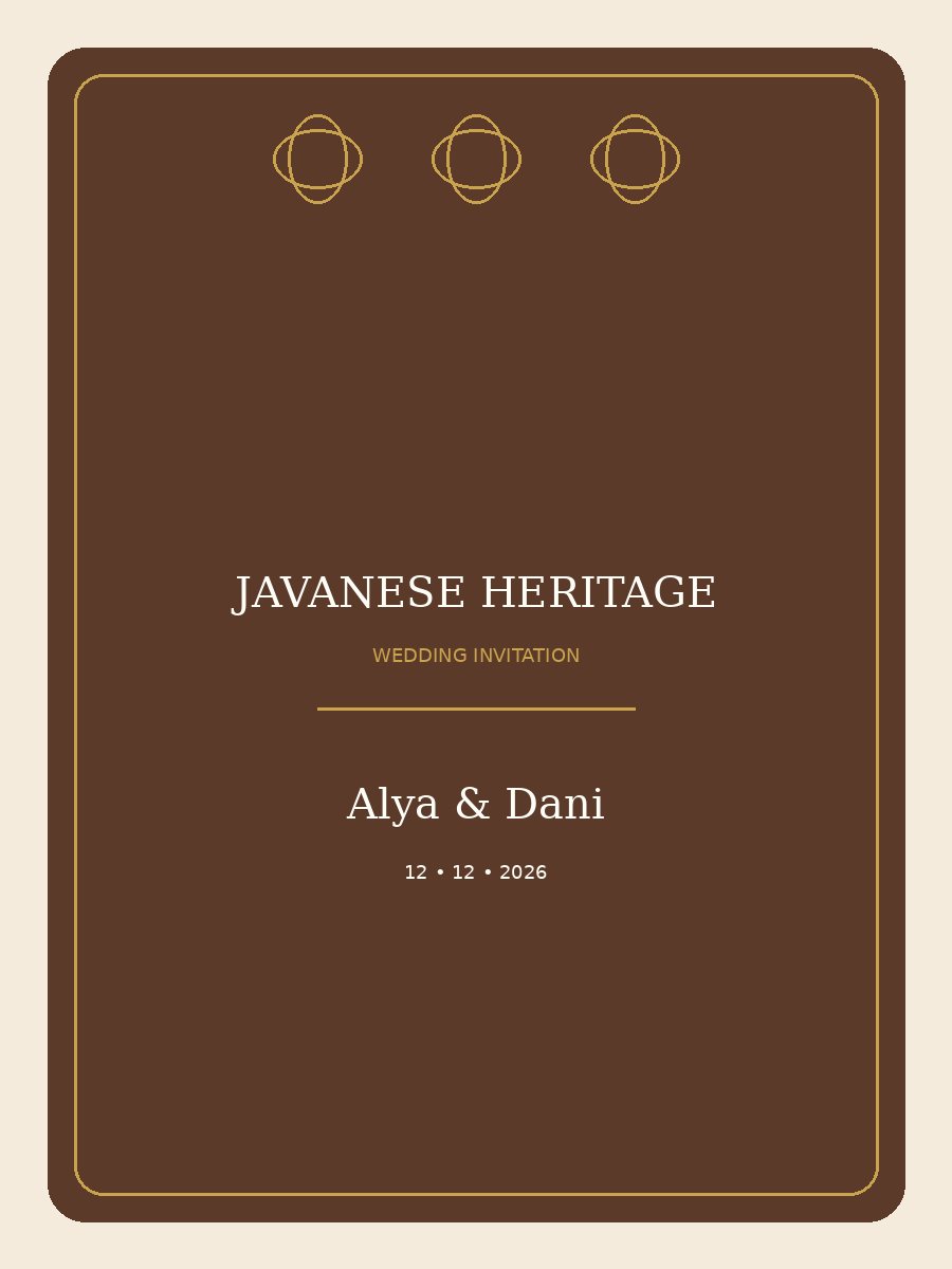 Javanese Heritage — template undangan pernikahan premium